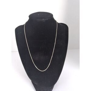 Sterling Silver Chain Necklace Thin Box Style Minimalist Dainty‎